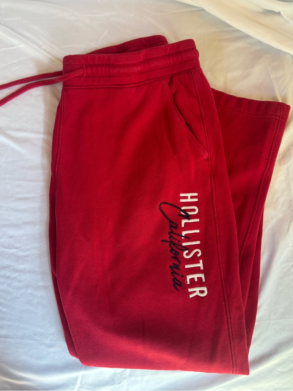 Hollister Crimson Red Jogger Sweatpants